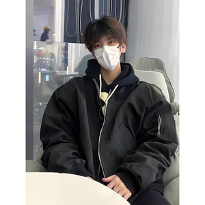 Cwadun 남성품크와돈 남성 루즈핏 다용도 작업복 재킷 남성 봄가을 비행사 재킷