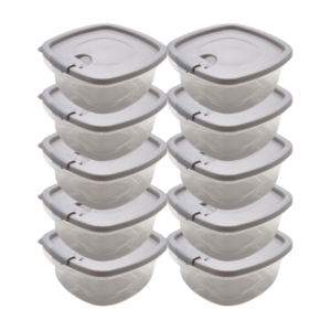 담담키친 스팀 새밥 냉동밥보관용기 전자렌지겸용 350ml, 내열밀폐용기, 10개