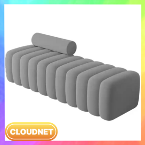 클라우드넷 피아노 소파 의류 매장 롱 벤치 스툴 병원 샵 대기실 리셉션 의자 라운지 휴식, 그레이 가죽