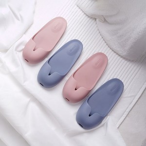 [슬림퍼] 뮬보스 2개 SET 양발 구분 없는 문에 안걸리는 발등 낮은 욕실화, 인디핑크(270mm), 카밍실버(270mm)
