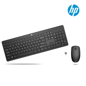 HP 235 무선 키보드 마우스 콤보 세트 1Y4D0AA, 블랙, 일반형