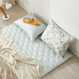 알러지케어 민트그린 모달 누빔 요커버