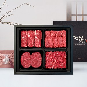 1+등급 한우기획 선물세트 4호(등심400g 치마살400g 불고기400g 국거리400g), 1개