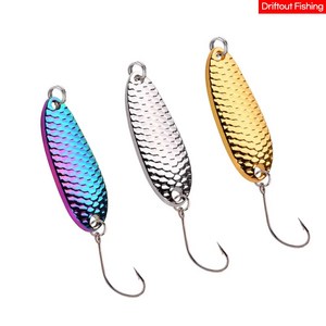 아웃템 메탈스푼 낚시바늘 송어 산천어 지그 싱글훅 3.5g 3종세트, 1세트, 3개입