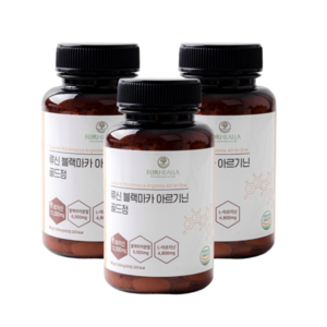 포헬라 류신 블랙마카 아르기닌 골드 12000mg+6000mg+4800mg 60정 x 3통 고함량 근육 단백질 흡수, 60g, 3개