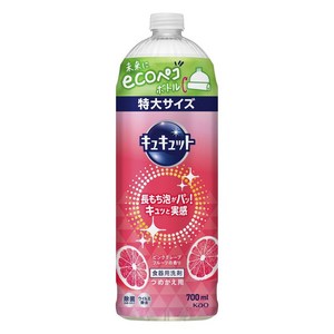 큐큣토 주방세제 거품이 팍! 핑크 자몽향 리필용 700ml, 1개