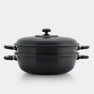 [국내생산] 아노다이징 2단 대형 찜기 42cm, 1개