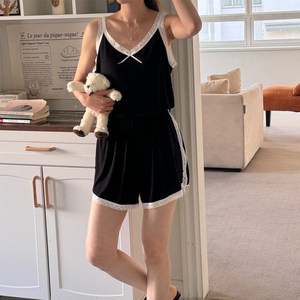 52홈 순면 나시 잠옷 세트 파자마 세트 나시 캐미솔