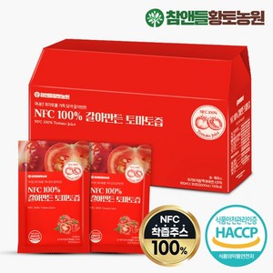 참앤들황토농원 NFC 100갈아만든 토마토즙 30포 1박스, 3L, 30개