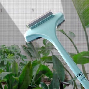 투데이리빙 2p 세트 창문 방충망 스퀴지 청소솔 방충 먼지 제거 청소 브러쉬 유리 닦이 도구 욕실 화장실 청소용 유리창 스크래퍼, R98619L(블루, 2개