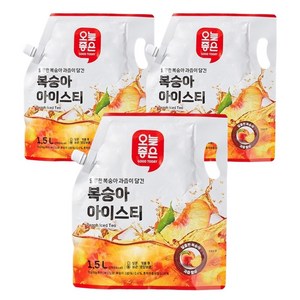 오늘좋은 복숭아 아이스티 1.5L, 3개