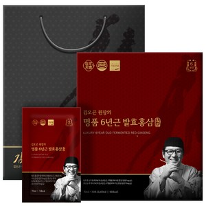김오곤원장의 명품 6년근 발효홍삼 + 쇼핑백 선물세트, 1개, 2.1L