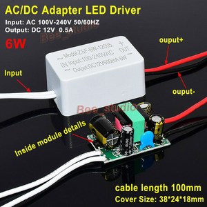 AC-DC 컨버터 변환기LED 드라이버 조명 변압기 제어용 전원 어댑터 보드 AC 110V 120V 220V 230V-12V 0.5A 6W 50Hz 60Hz, 1개