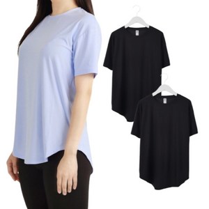 브라이프 여성 레이어드 필라테스 요가 반팔 티셔츠 1+1