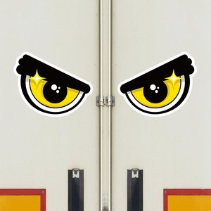 뭉키데코 화물차 왕눈이 고휘도 반사 안전거리 졸음방지 차량스티커 CES 006_집중 001, 집중 001, 1개