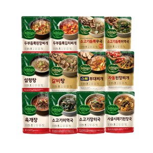 CJ 비비고 국 탕 찌개 12종 500g ( 육개장+된장찌개+설렁탕+무국+갈비탕+장터국+김치찌개+차돌된장2+미역국 외), 500g, 1개