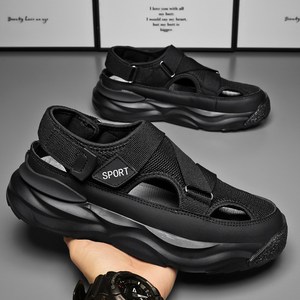 Modern Fashion 남자 트렌디 통굽 키높이 벨크로 메쉬 샌들