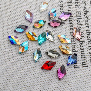 스와로브스키 2709 Rhombus 롬버스 네일아트 파츠 스톤 재료, 2709 Rhombus 롬버스 (10x6mm), 1개, 골든쉐도우