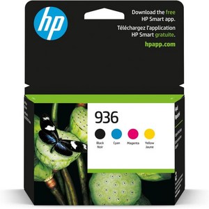 HP 936 CMYK 오리지널 잉크 카트리지 4팩, 4개