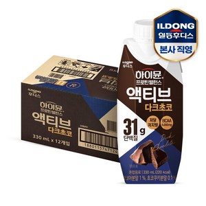 하이뮨 프로틴 밸런스 액티브 다크초코, 330ml, 12개