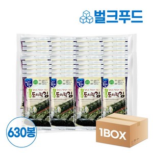 미니 도시락김 2g 630봉 업소용 조미 구운 반찬 김, 단품