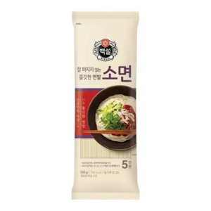 백설 잘퍼지지 않는 쫄깃한 면발 소면 500g, 1개