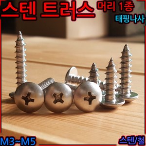 스텐 트러스머리 태핑 나사 피스 스크류 나사못 1종 M3 M5 M4 2종 4x16, 1-2 스텐트러스1종(M3.5), d)(3.5)x14mm-25개, 1개