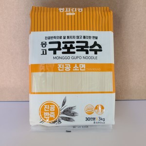 몽고식품 구포국수 진공소면, 3kg, 6개