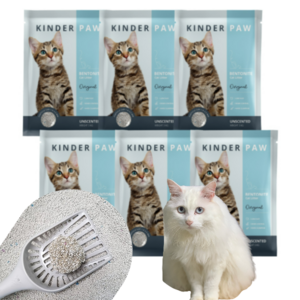 고양이모래 벤토나이트 가성비 대용량 고양이화장실모래 약8L 약20KG, 6개, 3KG