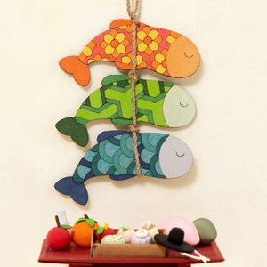 민화샵 굴비 MDF 만들기 diy 명절만들기 명절소품, 민화 MDF 굴비엮기