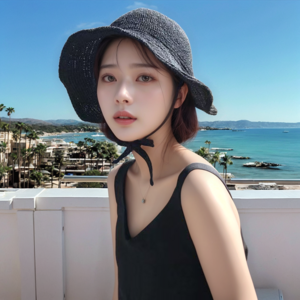 루세타 데일리 니트 여성 버킷햇 봄 여름 밀짚 보닛햇 보넷모자 리본묶음