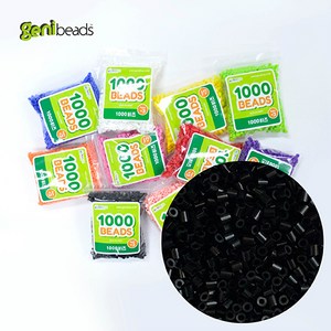 지니비즈(GENIBEADS) 리필용 싱글비즈_지니비즈 1000비즈, 블랙, 1개