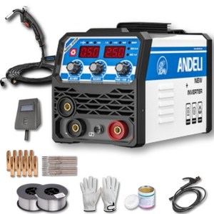 MWG 논가스 용접기 아크 전기 알곤 겸용 용접기 노가스 스텐 소형 미그, 1.기본형 2m 기본세트, 1세트