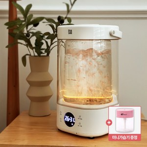 감성전자 대용량 물멍 가열식가습기 무드등 통세척 가습자동조절 가습기 실버화이트, (런칭특가) 실버화이트