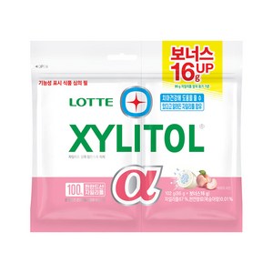 롯데자일리톨 알파 입안촉촉 피치, 102g, 1개