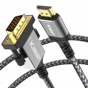 HDMI to VGA RGB 컴퓨터 모니터 케이블, 2m, 1개