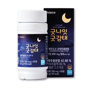 굿나잇 굿감태 영양제 제주산 편안한밤 감태분말 600mg x 60정 HACCP인증, 1개