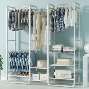 하이피러브 드레스룸 수납형 튼튼한 시스템 행거, 화이트
