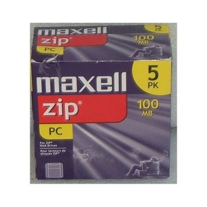 Maxell Zip 디스크 100MB PC 포맷 5개 팩