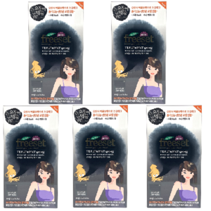 오징어 먹물 염색약 5호 자연갈색 프리셋트리트먼트 칼라크림, 5개