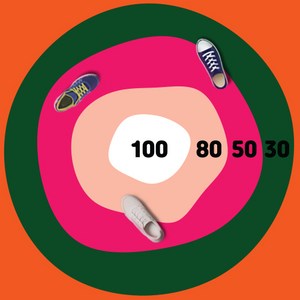 스타터스 신발던지기 게임판 레크레이션 과녁판, 블롭 버전