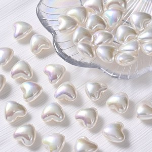 몽글 진주 하트파츠 네일파츠 JS, 핑크, (소)5x6 5개입, 1개