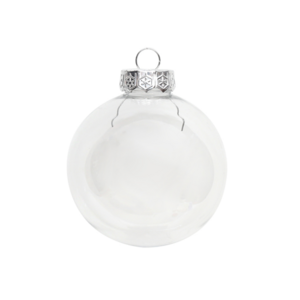 [오꿈] 플라스틱볼 투명구 장식캡슐 아크릴공, (장식공)  8cm Silver - 2개