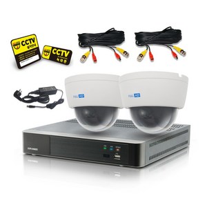 디지털 CCTV녹화기 카메라2개 10m전용 케이블 카메라어댑터 자가설치 풀세트 하드디스크용량선택 QR코드로 간편한 스마트폰보기, HDD1TB, 2개