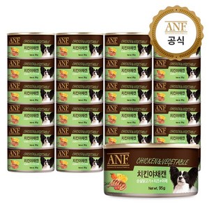 ANF 강아지간식캔 독 치킨야채 24개입 1Box 2.28kg(95g*24), 24개