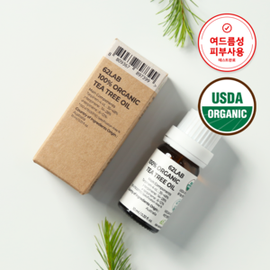 62랩 USDA 유기농 비건 티트리 오일 여드름 트러블 스팟 아크네 수딩 진정 케어, 10ml, 1개