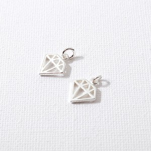 비즈아이 [8-543-01]순은펜던트 실버 다이아+O링 10x12mm 실버925 1개