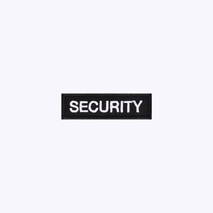 SECURITY 검정+흰색 BW72 - 오버로크 벨크로 마크 약장 와펜 자수 가드 안전 보안 시큐리티