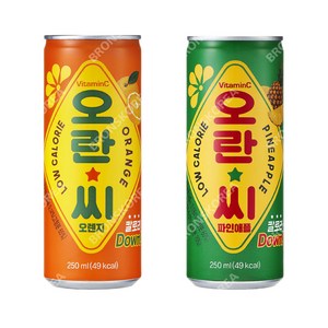 동아오츠카 오란씨 오렌지 250ml 15캔 + 파인애플 15캔 음료수 탄산 청량