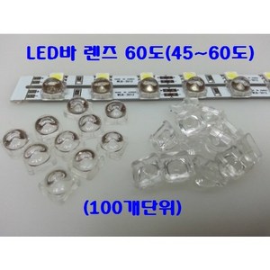 5050 LED바렌즈 엘이디바 렌즈 5050칩렌즈 (100개) -LED캡 LED렌즈 LED홀더 LEDholde LEDCAP, 1개